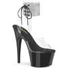 Pleaser - ADORE7912RS Sandale à bride à la cheville, Pole dance chaussures - Chaussures de pole dance - Couleur argent/Noir Product image
